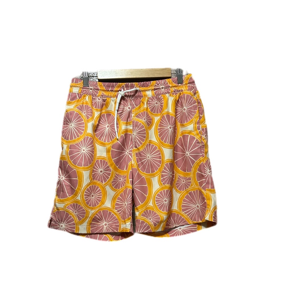 Sovereign Code Swim Trunks Mens Medium Pink Orange Grapefruit Citrus Excellent